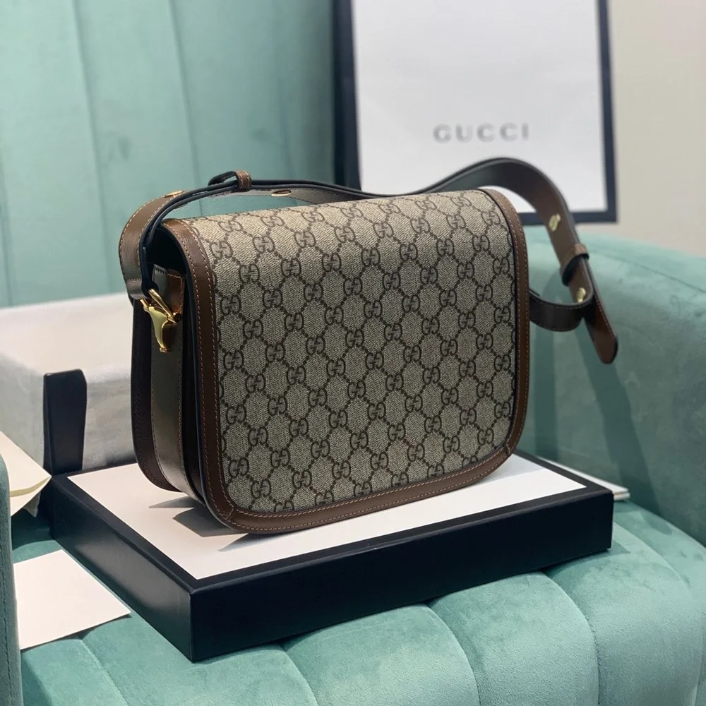 👑Gucci Horsebit 1955 Brown Shoulder Bag - Picture 3 of 13